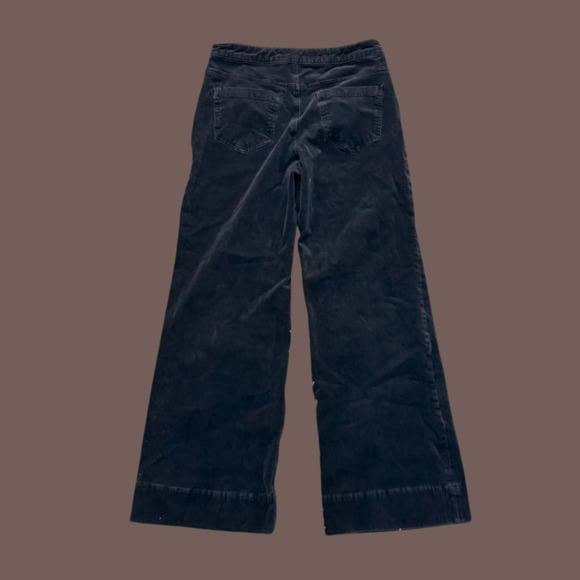 Pilcro Corduroy Pants | Black Wide-Leg | Size 30 | Anthropologie Retro-Inspired - Picture 3 of 4